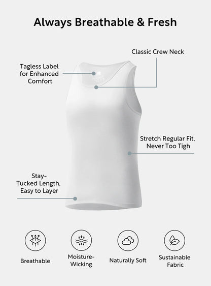 Bamboo Moisture Wicking Tanks (5-Pack)